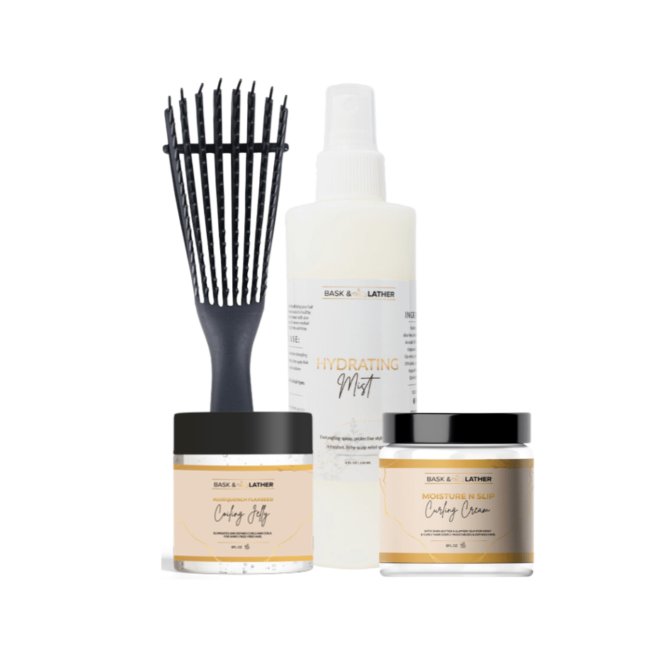 Bask and Lather Co Curl & Coil Defining Bundle