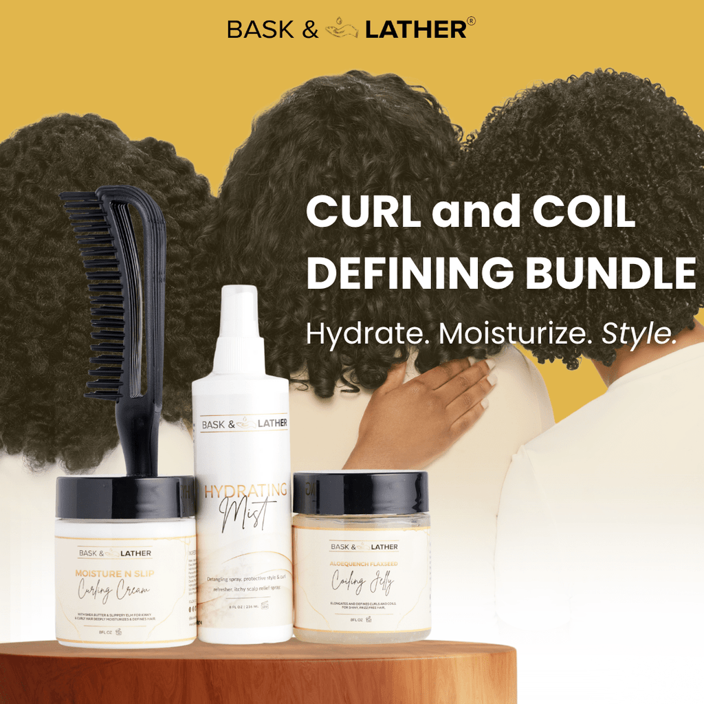 Bask and Lather Co Curl & Coil Defining Bundle
